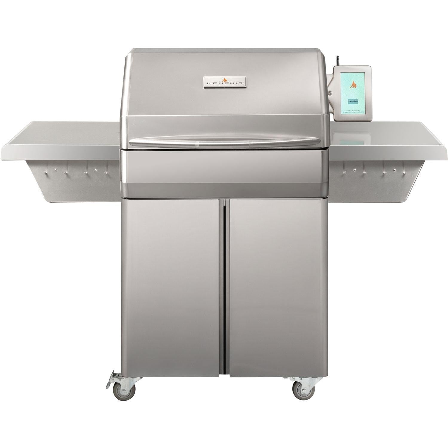 Memphis Grills Pro ITC3 Wi-Fi Enabled 28-Inch 304 Stainless Steel Pellet Grill - Smart BBQ Smoker for Outdoor Cooking & Backyard Grilling | Model VG0001S
