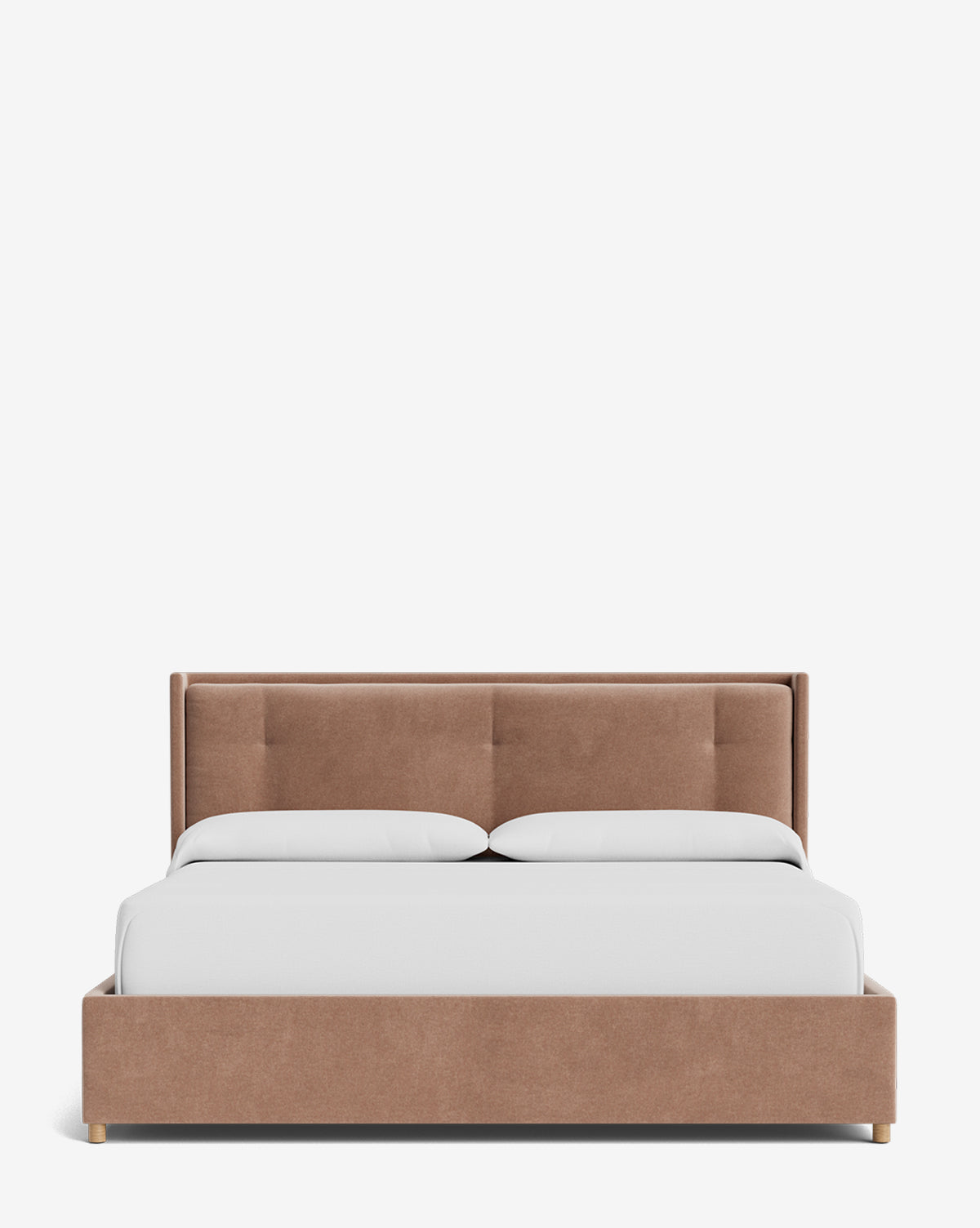 Low Profile Ria Bed Frame with Minimalist Headboard - Perfect for Small Spaces, Modern Bedrooms & Studio Apartments