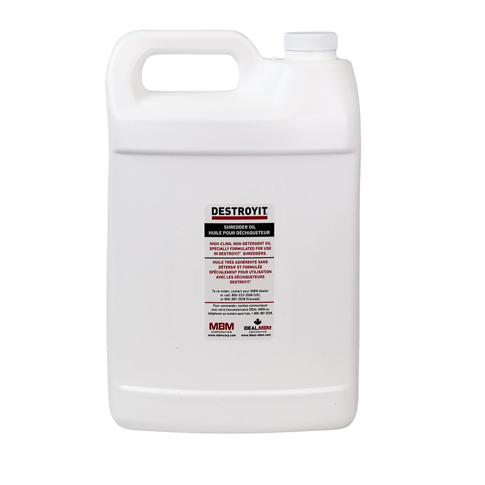 MBM Destroyit Paper Shredder Oil (4 x 1 Gallon Bottles) - Premium Lubricant for High-Security Shredders - Extends Shredder Life & Prevents Jamming - Ideal for Office & Document Destruction Use