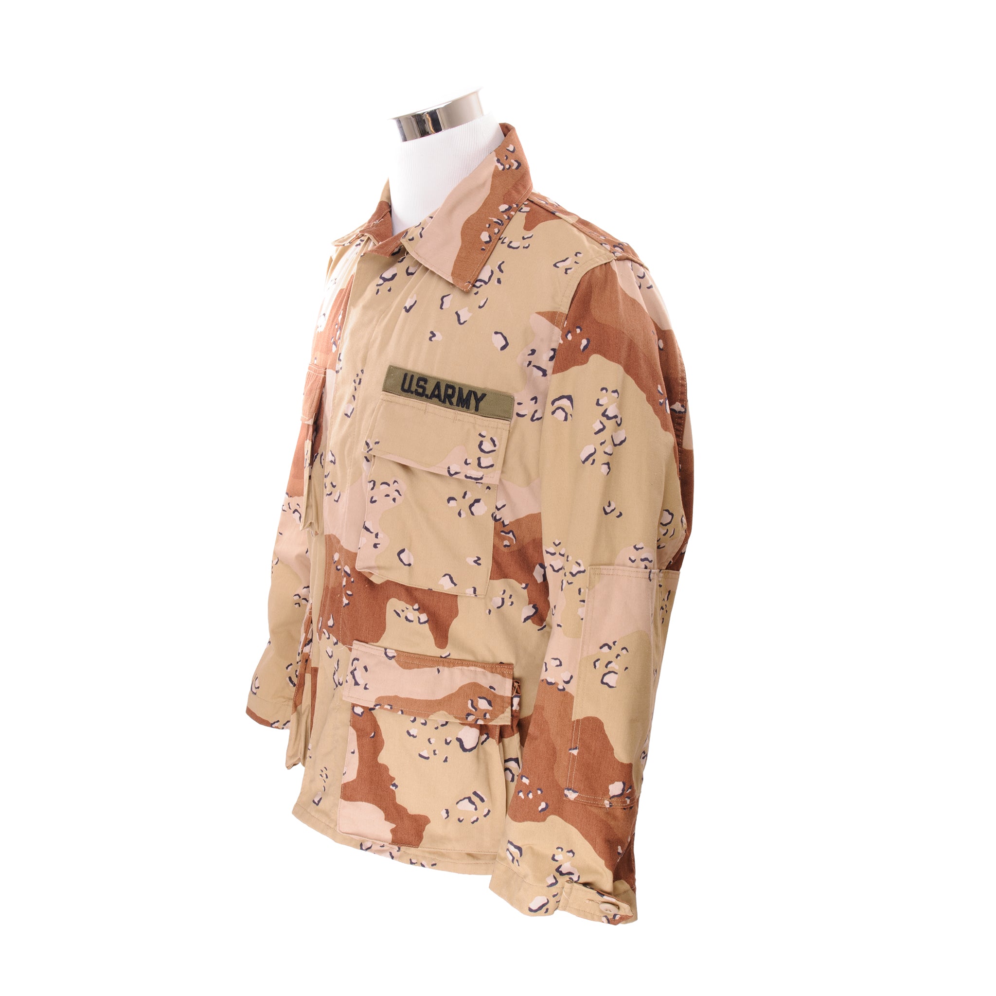 Vintage US Army Chocolate Chip Desert Camouflage Combat Jacket - 1983 Desert Storm Era - Medium Regular Size - Military Surplus for Outdoor, Hunting & Tactical Use
