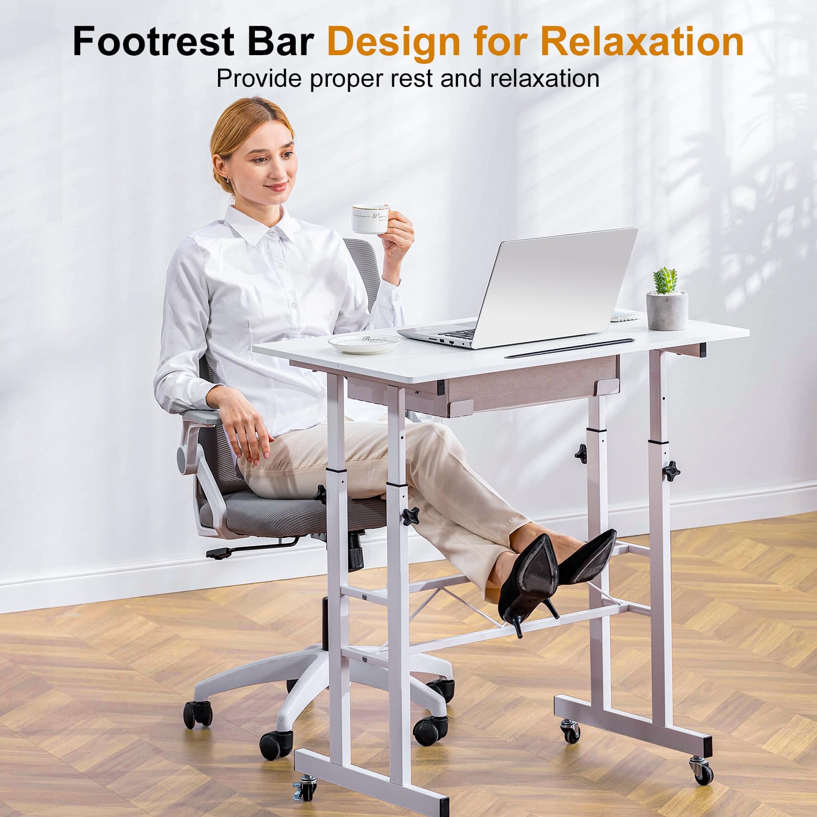 Adjustable Height Small Standing Desk - 32