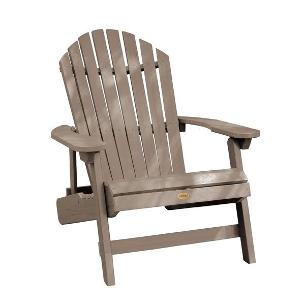 King Hamilton Folding & Reclining Adirondack Outdoor Chair - Patio, Lawn, Garden & Poolside Relaxation - Weather-Resistant Comfort for Backyard, Deck & Camping