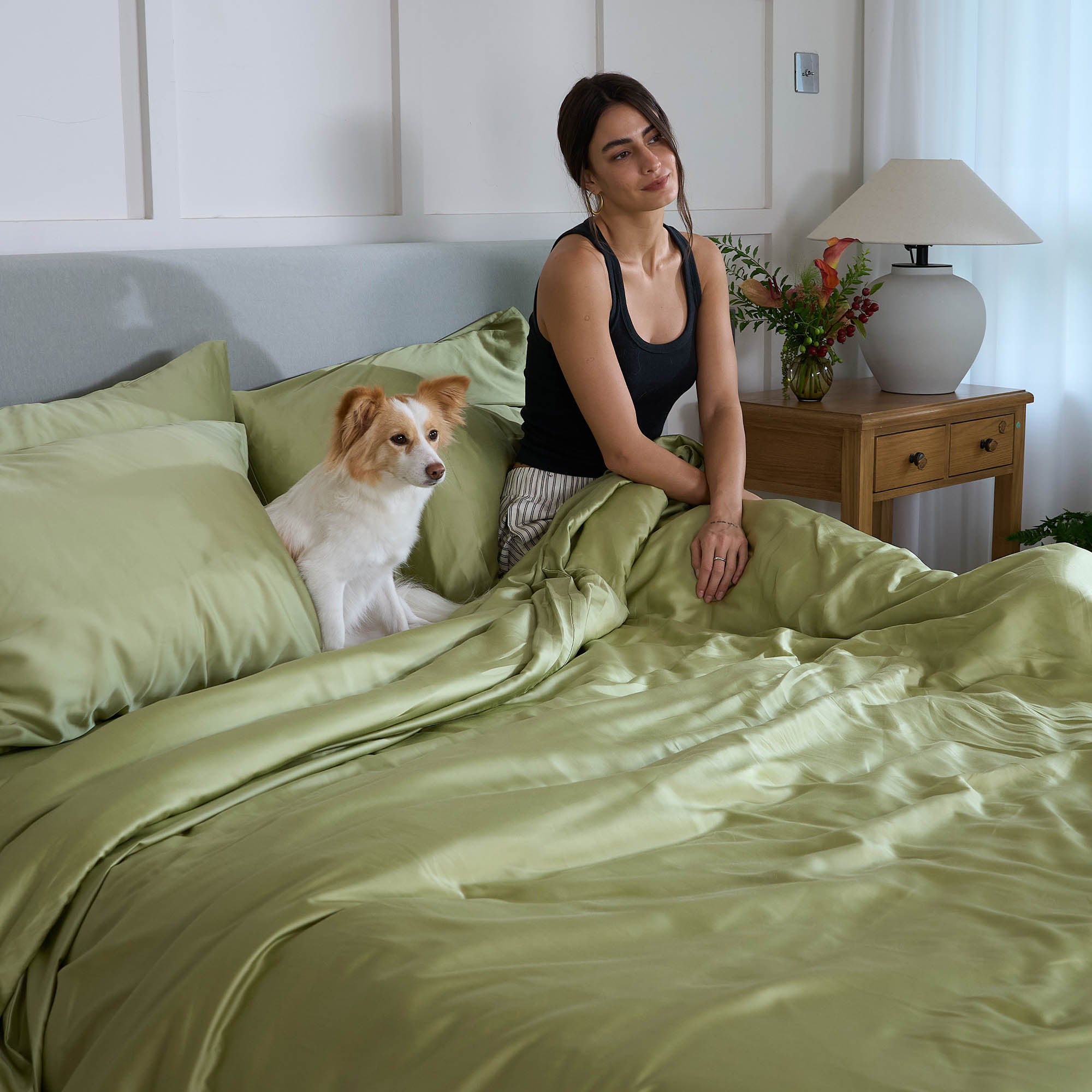 FURRFREE Bamboo Pillowcases - Pet Hair Repellent for Dogs & Cats | Hypoallergenic & Breathable | Perfect for Pet Owners & Allergy Sufferers | Bedroom & Home Decor Essentials