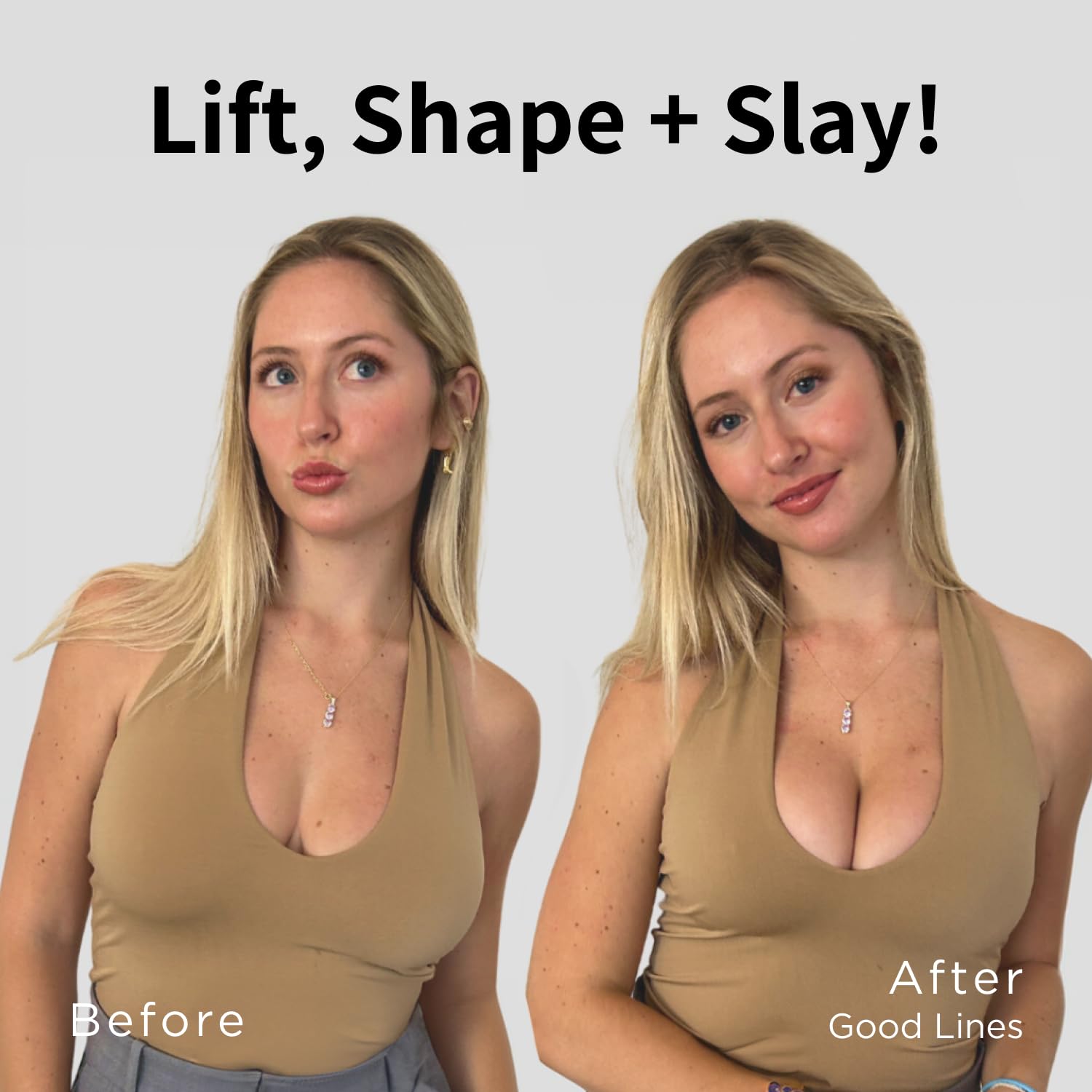 Strong Boob Tape Kit - Good Lines Shorty Cut - Lift & Support for Dresses, Swimsuits, & Strapless Outfits
