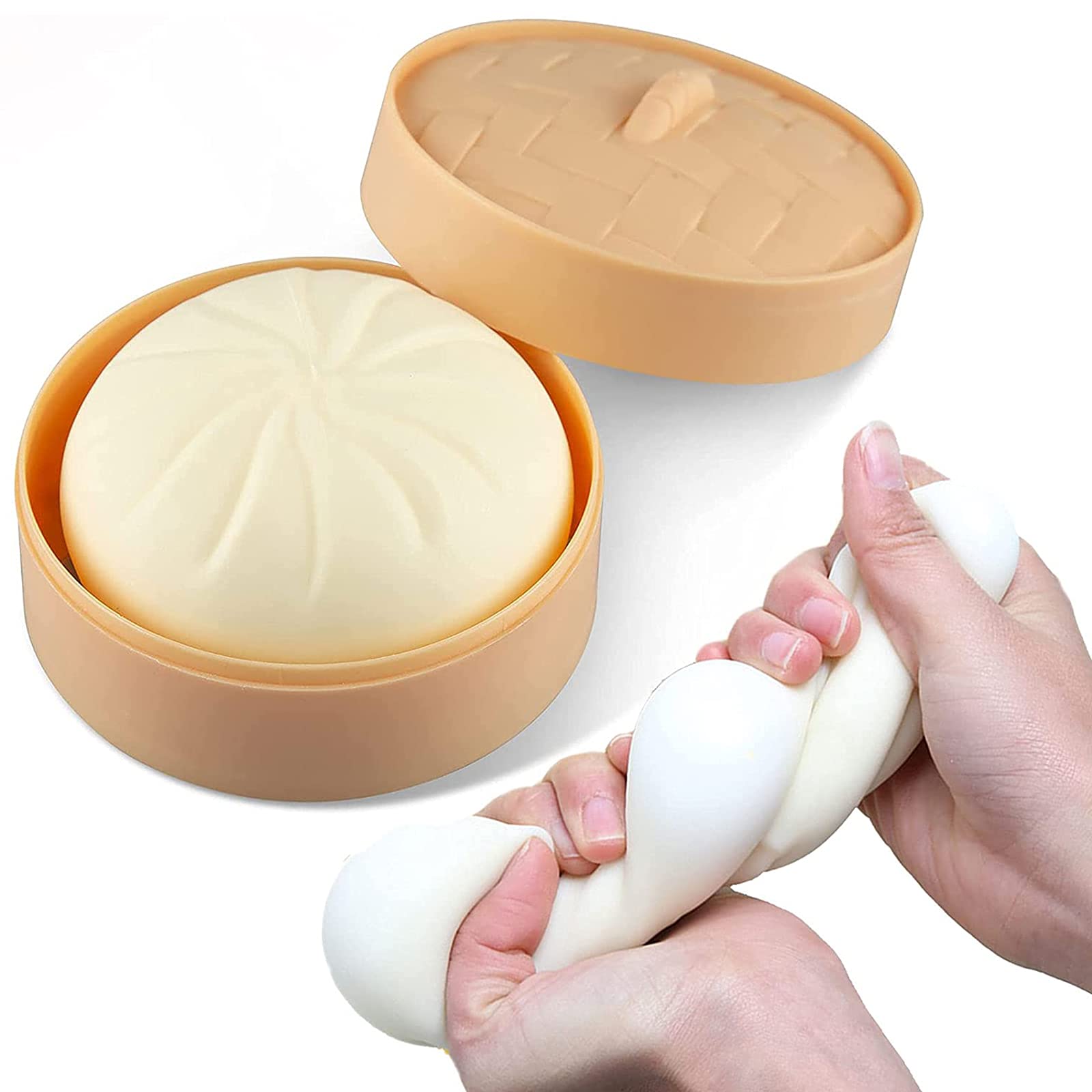 Soft Dumpling Squishy Toy - Stress Relief Fidget Baozi Ball for Adults & Kids | Anxiety Relief, Sensory Play, and Fun Squeeze Stress Ball | Perfect for Office, Home, and Travel Relaxation