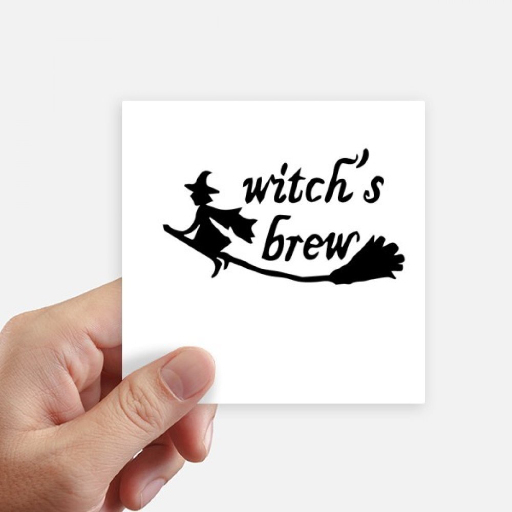 DIYthinker English Quote Witch Brew Sticker - Waterproof Square Decals for Walls, Laptop, Car & DIY Crafts - Perfect for Home Decor, Scrapbooking & Gifts