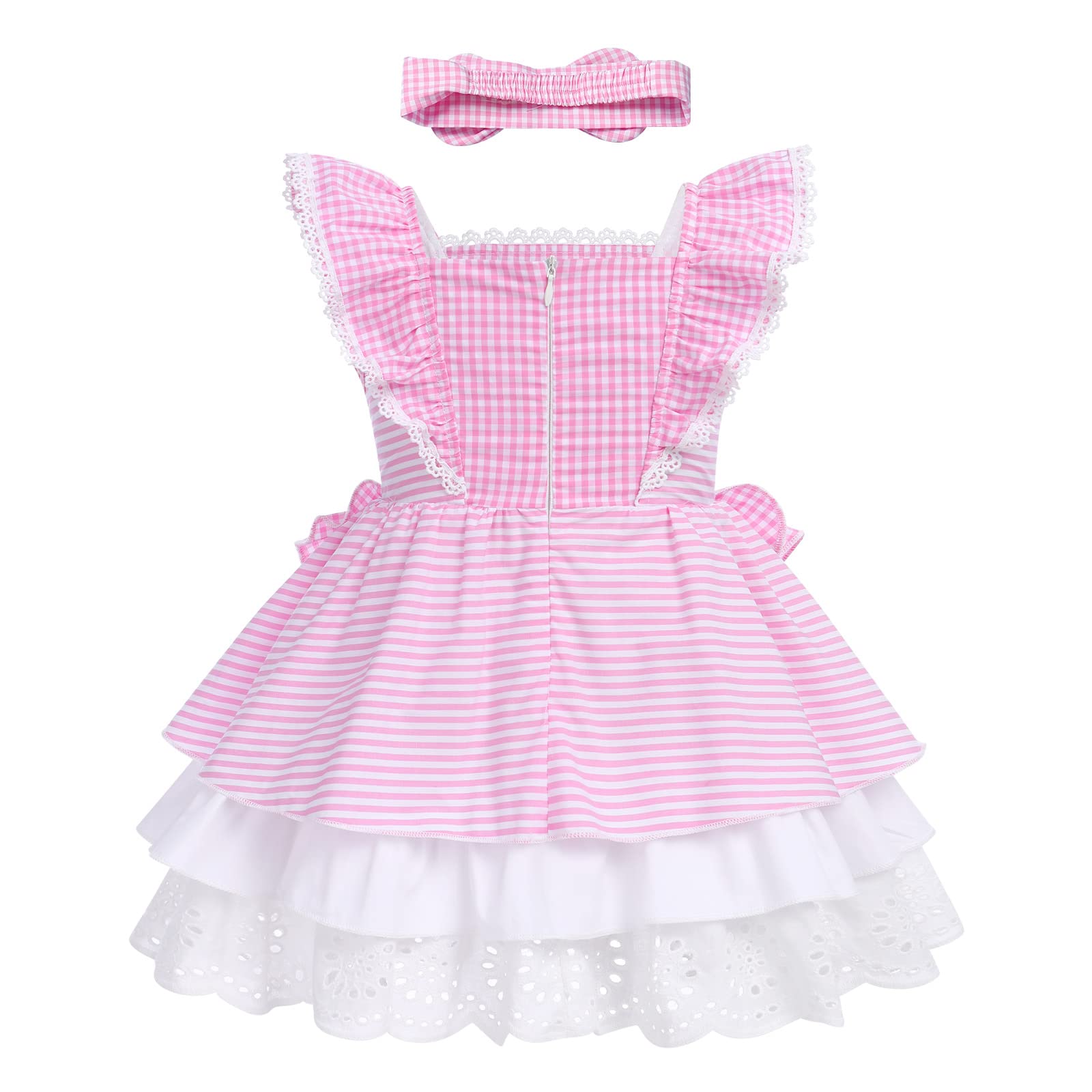 ODASDO Baby Girl Dress - Flower Petals Rainbow Tulle Tutu Princess Dress for Birthday Party, Pageant, Evening Wedding | Perfect for Special Occasions & Photo Shoots
