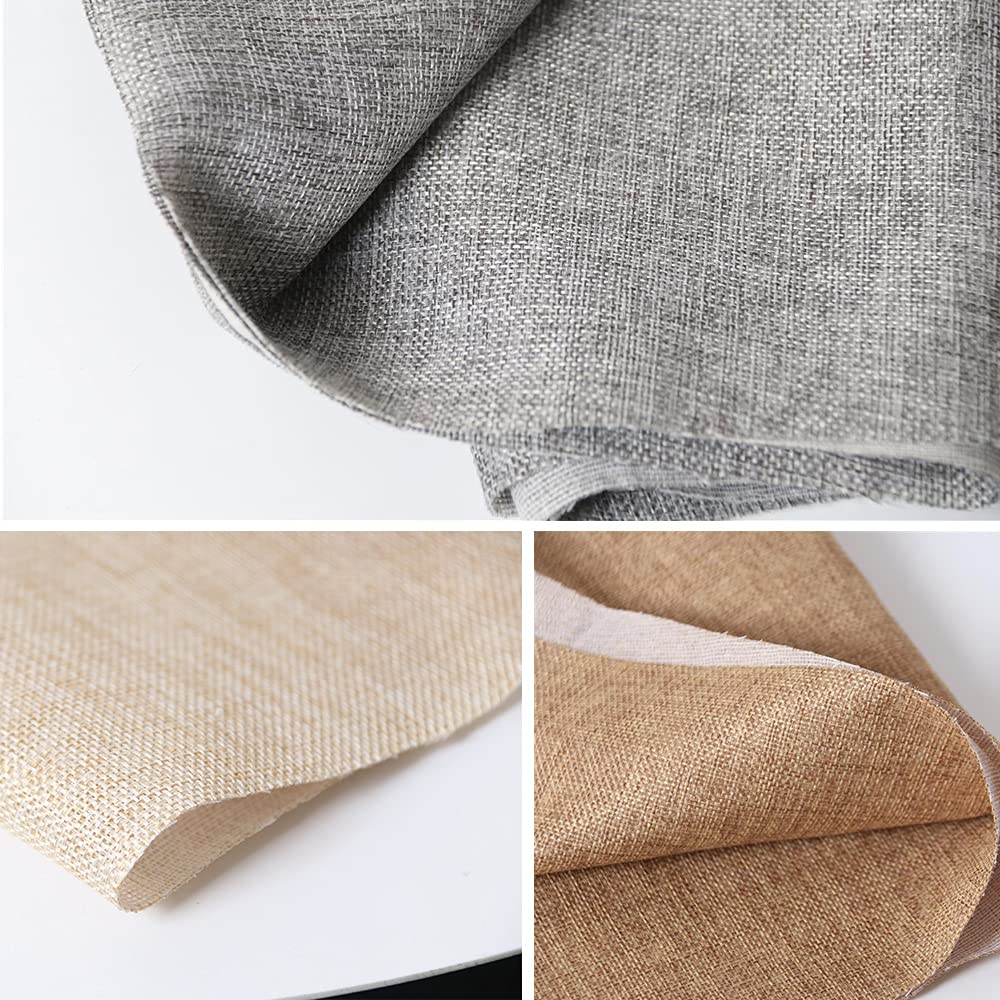 Premium Flushbay Speaker Grill Cloth - 2-Layer Linen Dustproof Mesh Fabric (50x146cm, Grey) for Home Audio, Stage Speakers, Media Cabinets & KTV Boxes - Durable Stereo Fabric Replacement for Enhanced Sound Protection