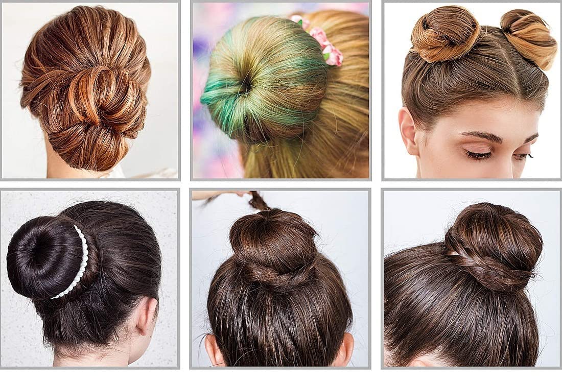 Bun Maker Hair Donut - 3 Pack Large Black Hair Accessories for Women & Girls (20g) - Perfect for Updos, Ponytails & Special Occasions