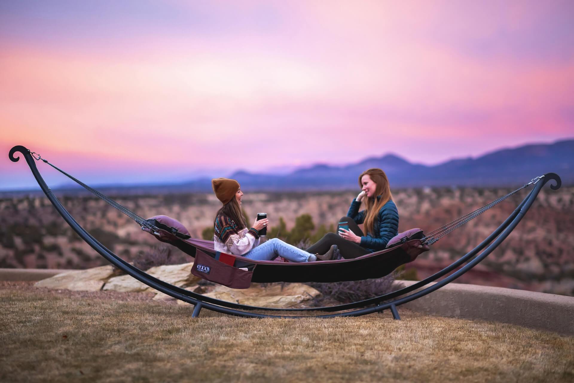 SoloPod™ XL Hammock Stand - Heavy Duty Portable Hammock Stand for Outdoor, Backyard, Camping & Beach - Supports Up to 500lbs - Easy Setup for Relaxation & Lounging