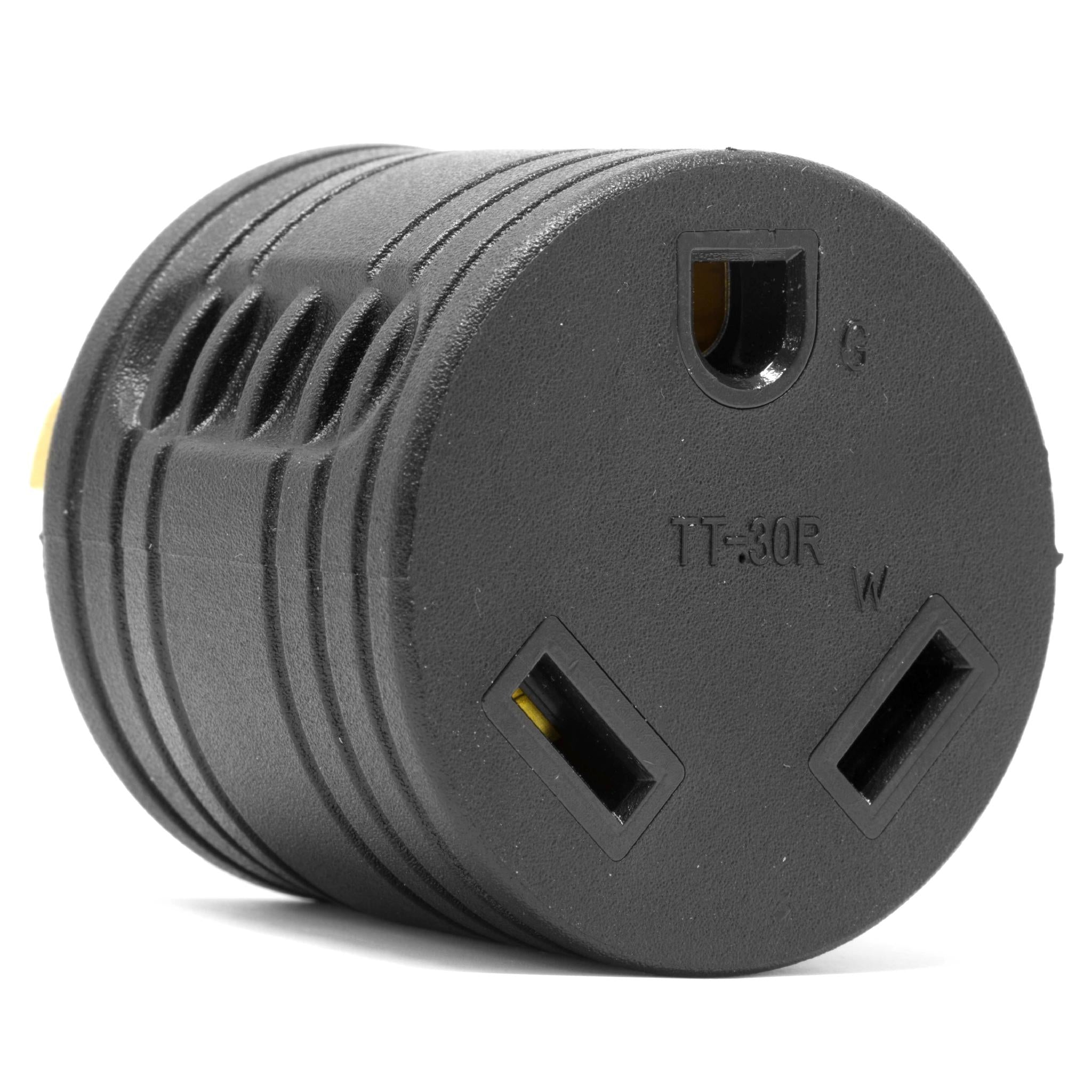 WEN GNA030 120V 30 Amp 3600 Watt Generator to RV Adapter - NEMA L5-30P Twist Lock Plug to TT-30R RV Outlet Converter | Perfect for Camping, RV Trips & Emergency Power Backup