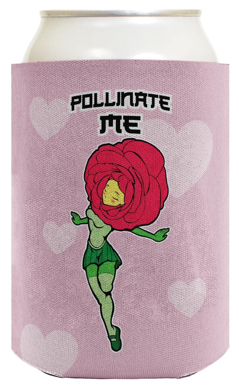 48-Pack Honey Bee Themed Drink Can Coolers - Cute Pollinate Me Design for Valentine's Day Gifts, Summer Parties & Outdoor Picnics