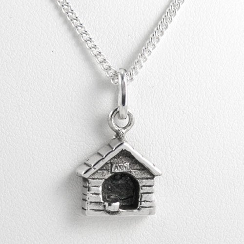 Fine Arf Sterling Silver Necklace with Dog House Goldilocks Charm - Elegant Pet Lover Jewelry Gift for Women, Perfect for Dog Owners & Animal Enthusiasts | Ideal for Birthdays, Anniversaries & Special Occasions