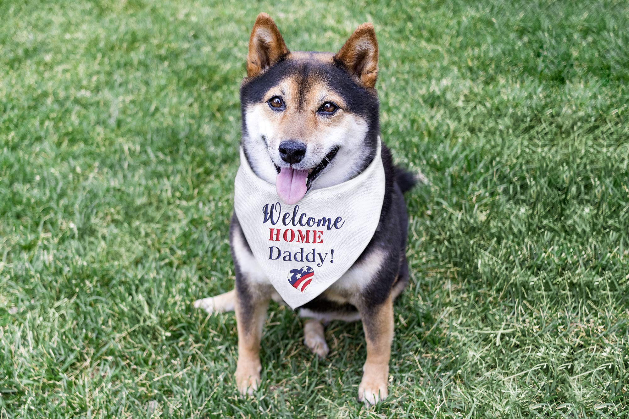 Military Dog Bandana - Durable & Stylish Welcome Home Bandana for Dogs - Perfect for Pets, Veterans, and Patriotic Events