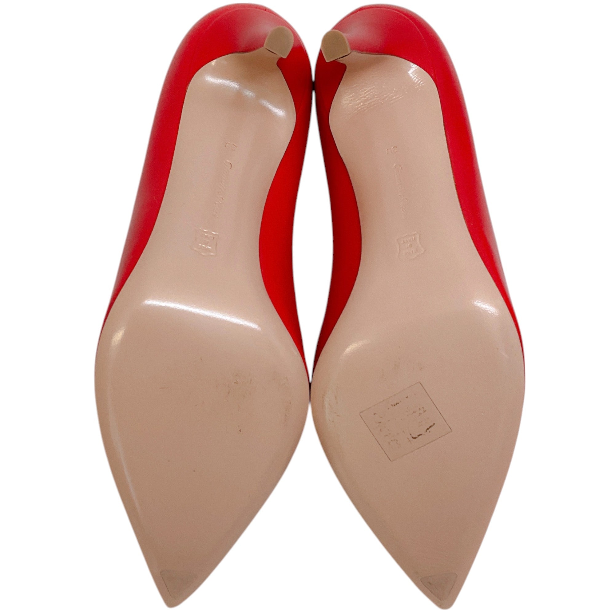 Gianvito Rossi Tabasco Red Leather Gianvito 85 Pumps - Elegant High Heels for Women, Perfect for Parties, Weddings & Office Wear