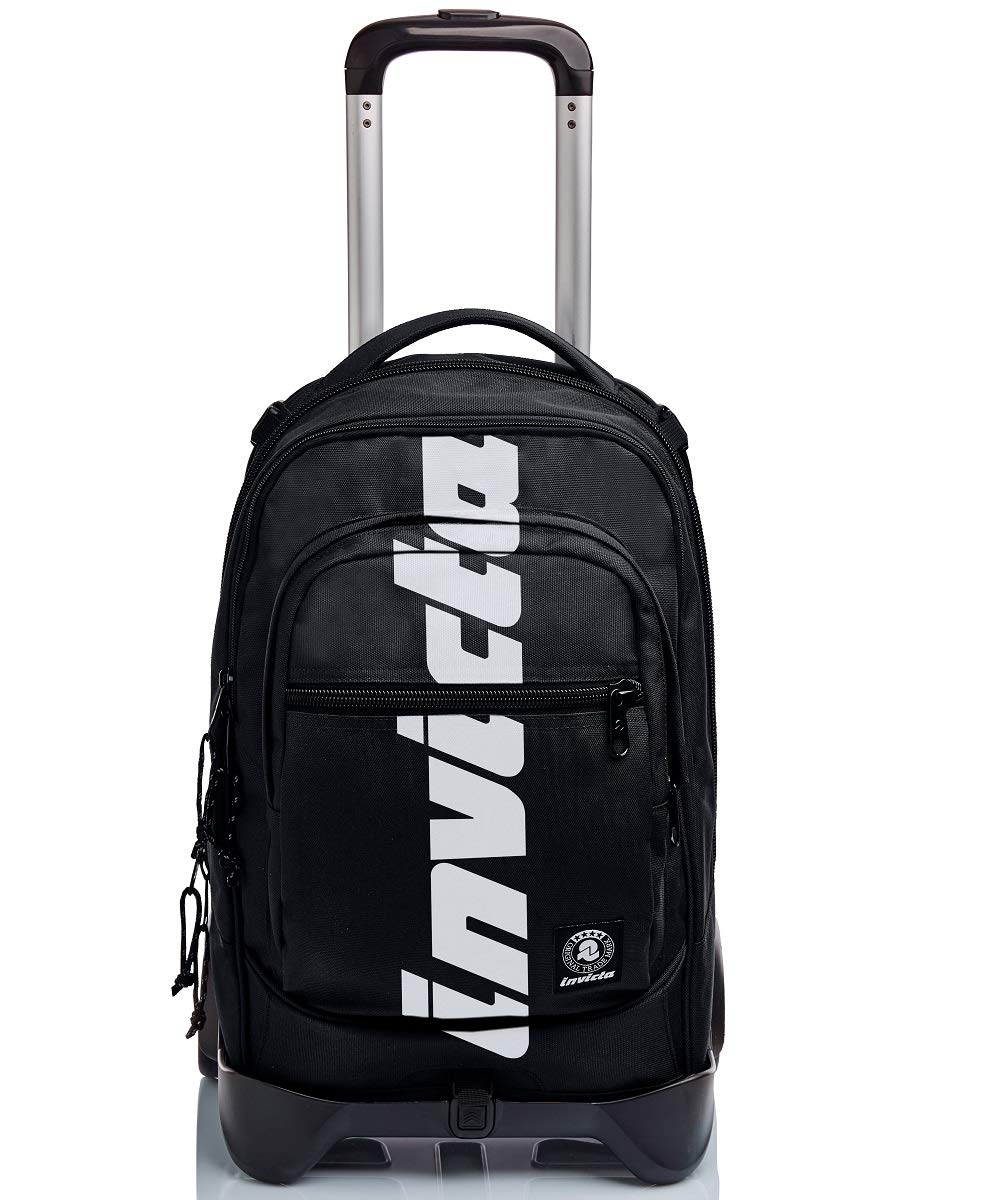 Invicta New Plug Logo Dual-Use Trolley Bag - Unisex Travel & Gym Duffel - Black (One Size) - Perfect for Business Trips, Weekend Getaways & Sports Gear Storage