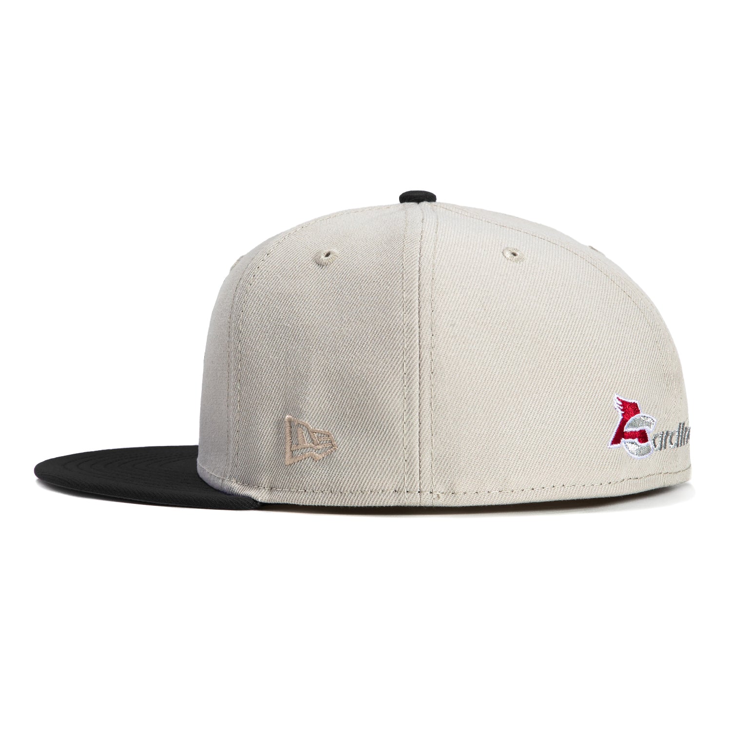 New Era 59Fifty Arizona Cardinals Logo Patch Snapback Hat - Stone & Black Color - Official NFL Team Cap for Men & Women - Perfect for Game Day, Sports Events & Streetwear Fashion