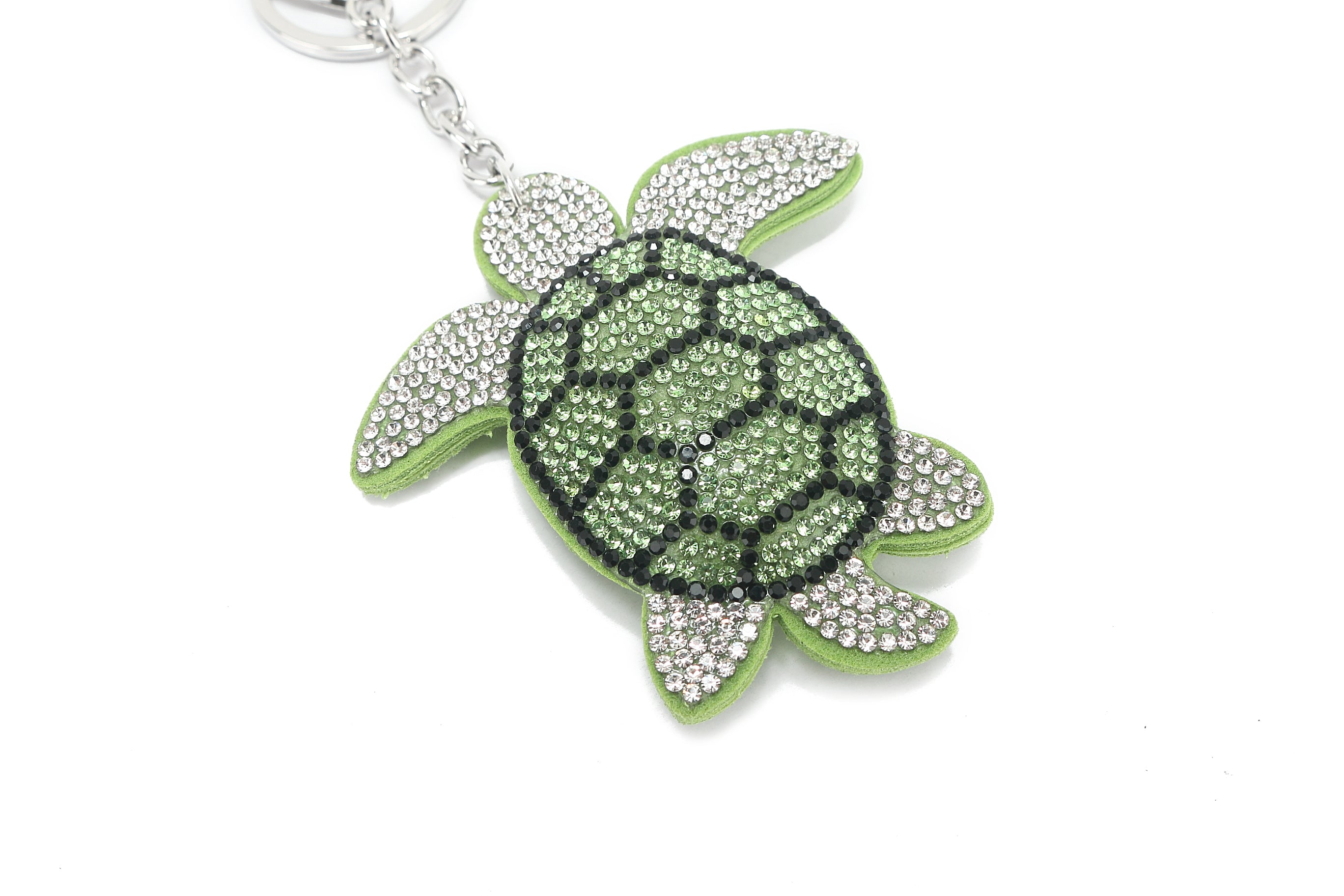 Crystal Turtle Green Bag Charm - Elegant Handbag Accessory for Women, Perfect for Purse, Backpack & Keychain Decoration