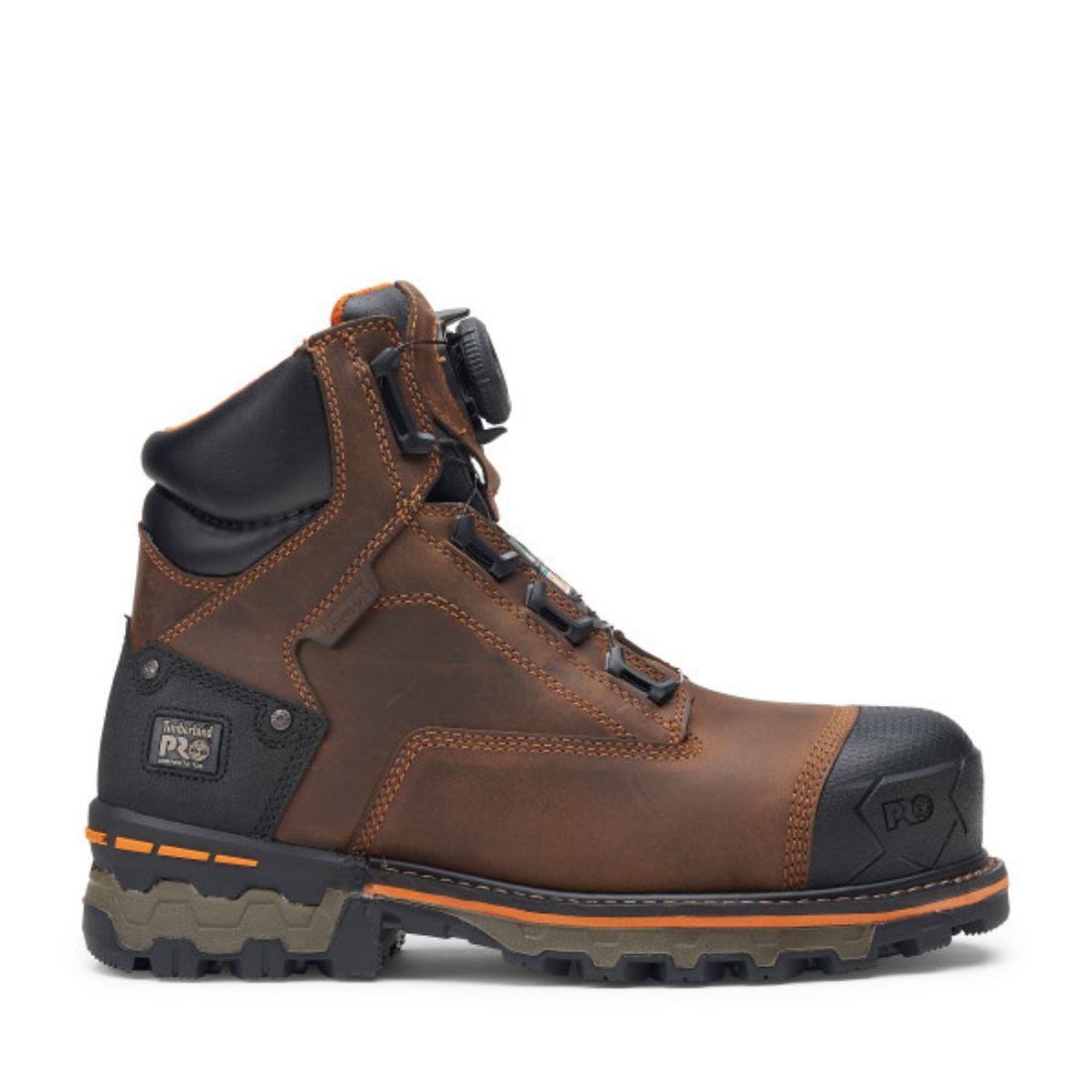 Timberland Pro Boondock BOA® Men's Waterproof Work Boots with Composite Safety Toe - TB0A66KYEM4 Brown | Ideal for Construction, Industrial & Outdoor Work