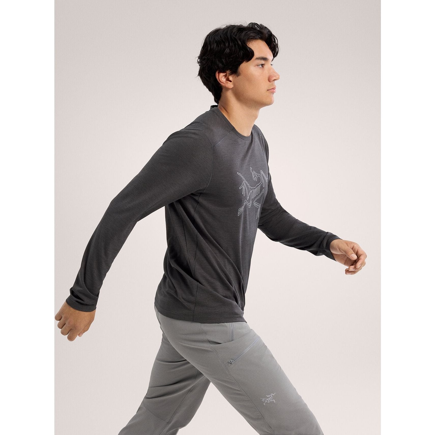 Arc'teryx Men's Cormac Long Sleeve Logo Shirt - Moisture-Wicking Hiking & Outdoor Performance Top for Men