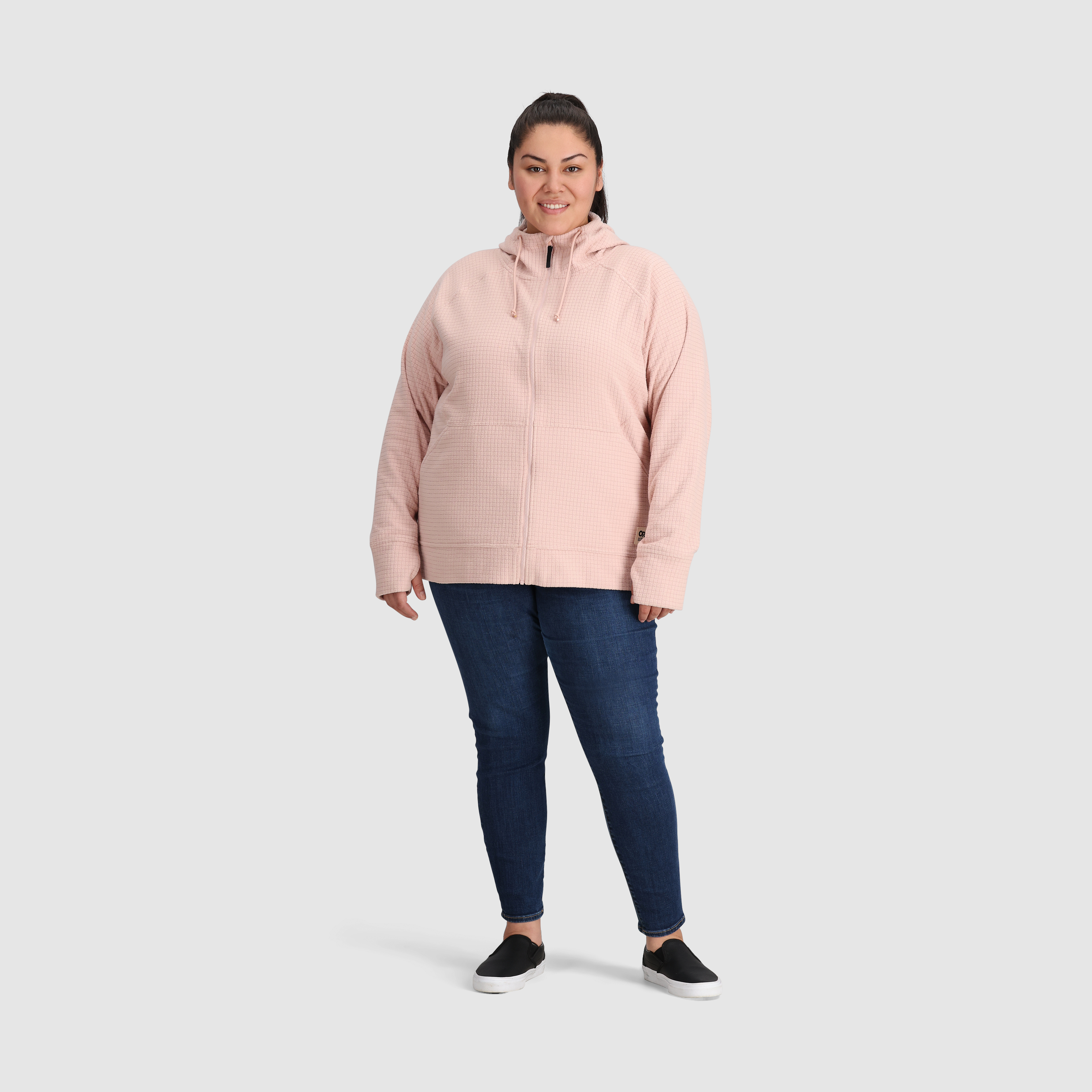 Women's Mega Trail Mix Fleece Full Zip Hoodie - Cozy Winter Jacket for Hiking & Outdoor Activities | Plus Size | Final Sale