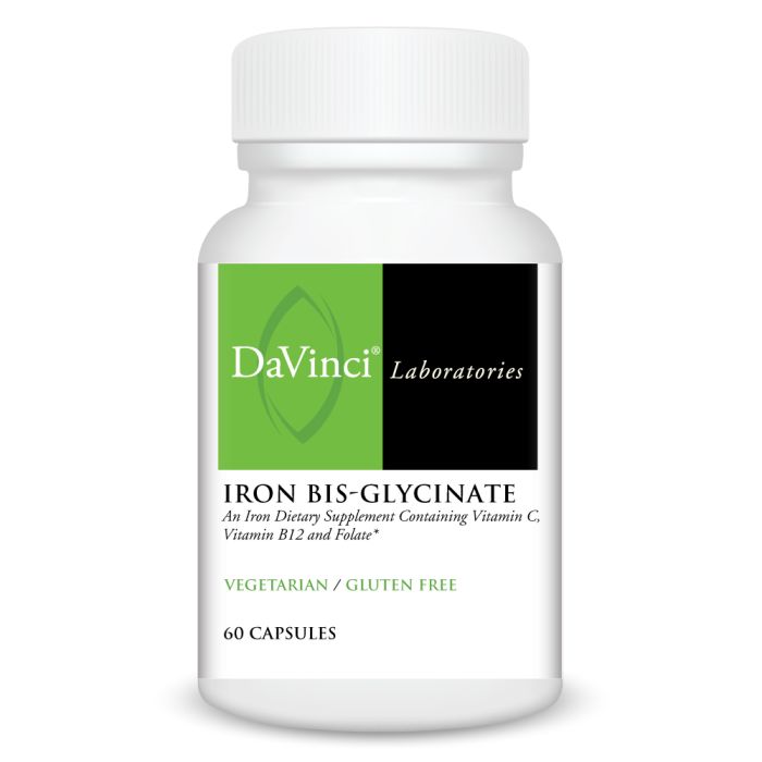 Davinci Labs Iron Bisglycinate 25mg - Gentle on Stomach, High Absorption Iron Supplement for Anemia & Energy Support - Vegan, Non-Constipating Formula for Women & Men - Boost Energy Levels for Workouts & Daily Activities