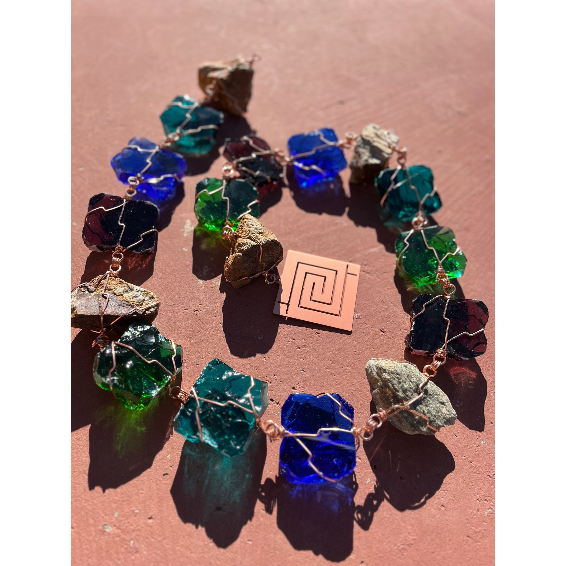 Taliesin West Rain Chain Peacock - Decorative Copper Rainwater Downspout for Garden & Patio Drainage | Perfect for Outdoor Decor & Water Feature Design