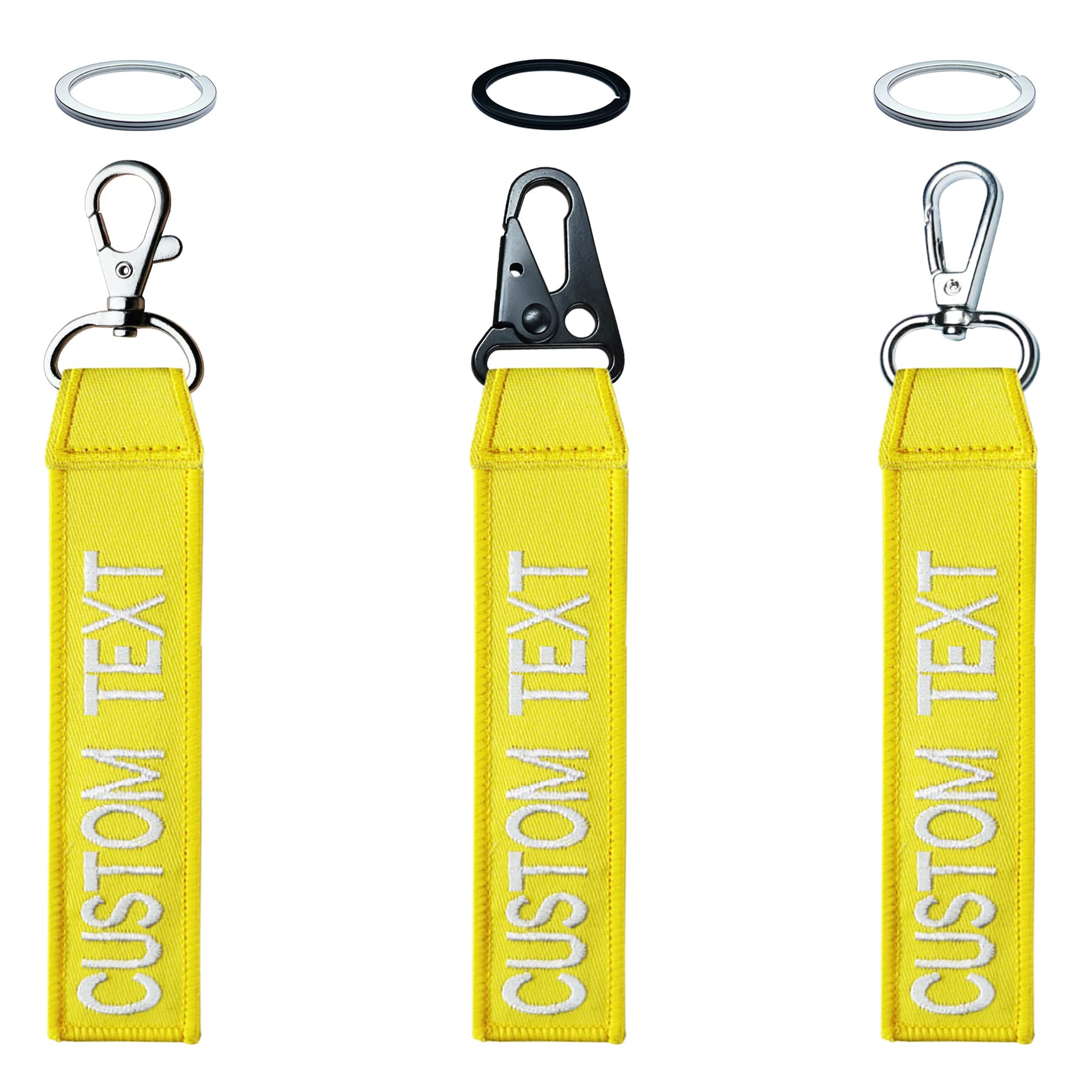 Customized Keychain with Name & Number - Personalized Key Ring Accessories for Luggage, Crate, Belt & Gear | Perfect for Travel, Sports & Everyday Use