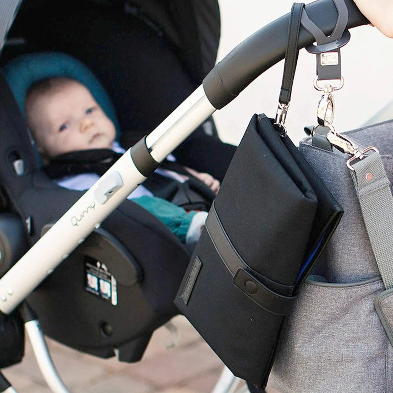 JJ Cole Baby Changing Clutch - Portable Diaper Changing Pad for On-the-Go Parents - Perfect for Travel, Nursery, and Outdoor Use
