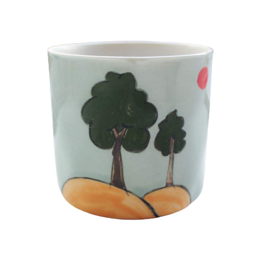 Hand Painted Ceramic Succulent Plant Pots for Home & Office Desk - Small Flower Pots for DIY Decor, Indoor Plants, and Workspace Greenery | Perfect for Desktop, Windowsill, and Gift Giving