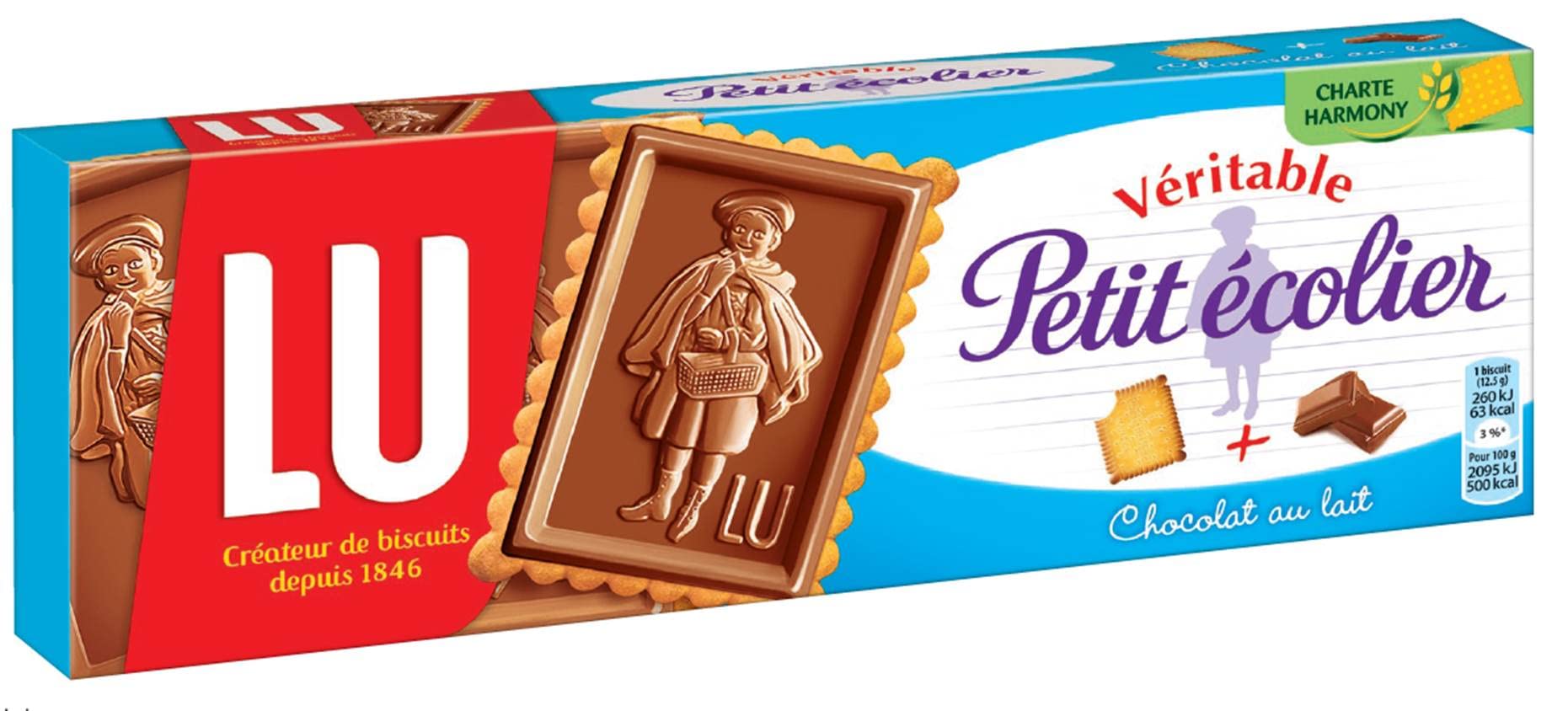 LU Veritable Petit Ecolier Milk Chocolate Biscuits 150g - Delicious French Cookies for Snacking, Gifts & Tea Time - Perfect for Office, Home & Parties