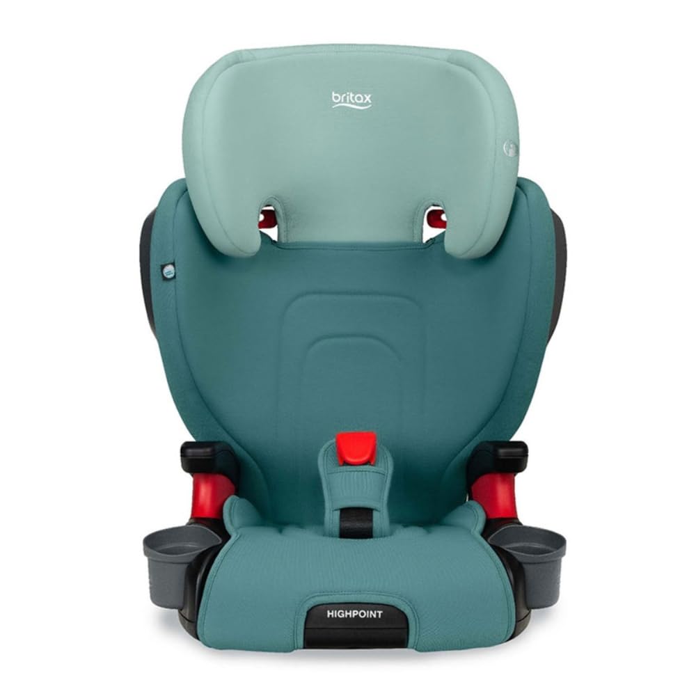 Britax Highpoint Backless Belt-Positioning Booster Car Seat for Kids - SafeWash Green Ombre - Lightweight & Comfortable for Travel, School, and Everyday Use