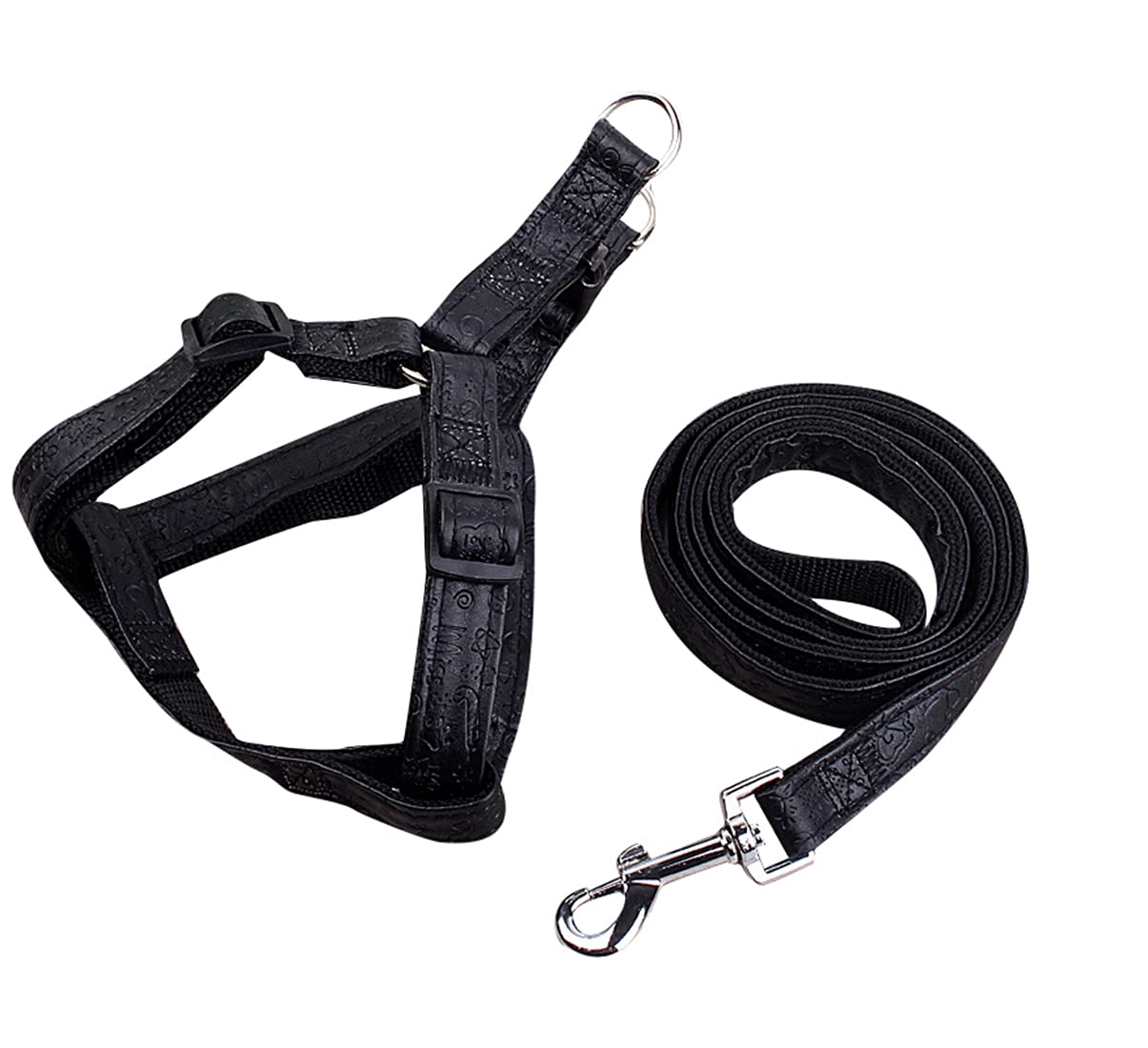 Premium Leather & Nylon Dog Harness and Leash Set - Adjustable Pet Vest for Small, Medium & Large Dogs - Comfortable Outdoor Walking, Hiking & Training Gear for Active Pets