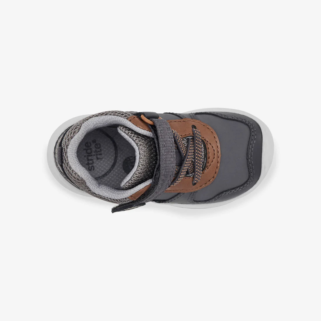 Stride Rite Grey Vincent Baby & Toddler Sneaker Boots - Comfortable Walking Shoes for Boys & Girls - Perfect for Outdoor Play & Daily Wear