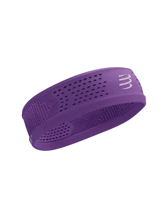 Compressport Unisex Thin Headband On/Off - Sweat-Wicking Sports Headband for Running, Cycling & Workouts - Lightweight & Breathable (Lilac)