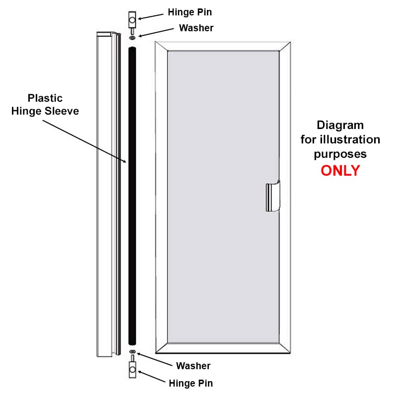 Gordon Glass Plastic Hinge Sleeve for Swing Shower Doors - 72