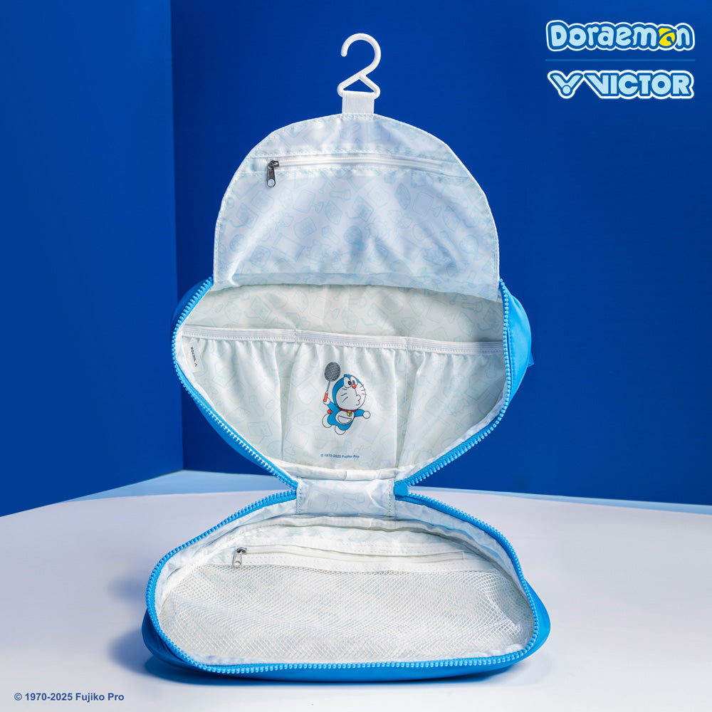 Victor X Doraemon BG1205DRM Waterproof Travel Toiletry Bag - Hawaiian Blue Cosmetic Organizer for Women & Men | Perfect for Vacation, Gym, Camping & Business Trips