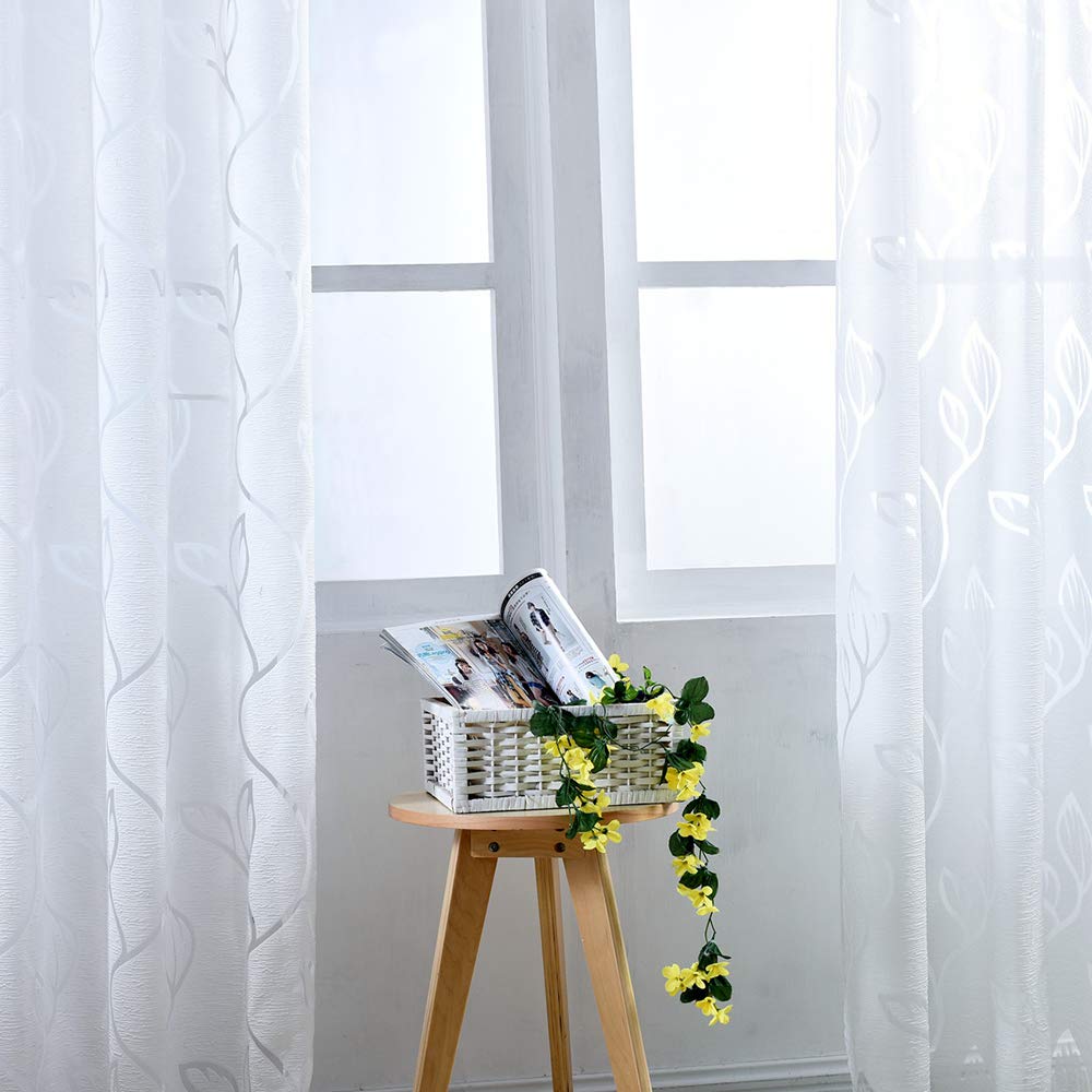 FOMIYES Printed Curtains for Living Room - Fashion Home Decor Window Drapes & Sheer Gauze Panels - Perfect for Bedroom, Kitchen, and Office Windows
