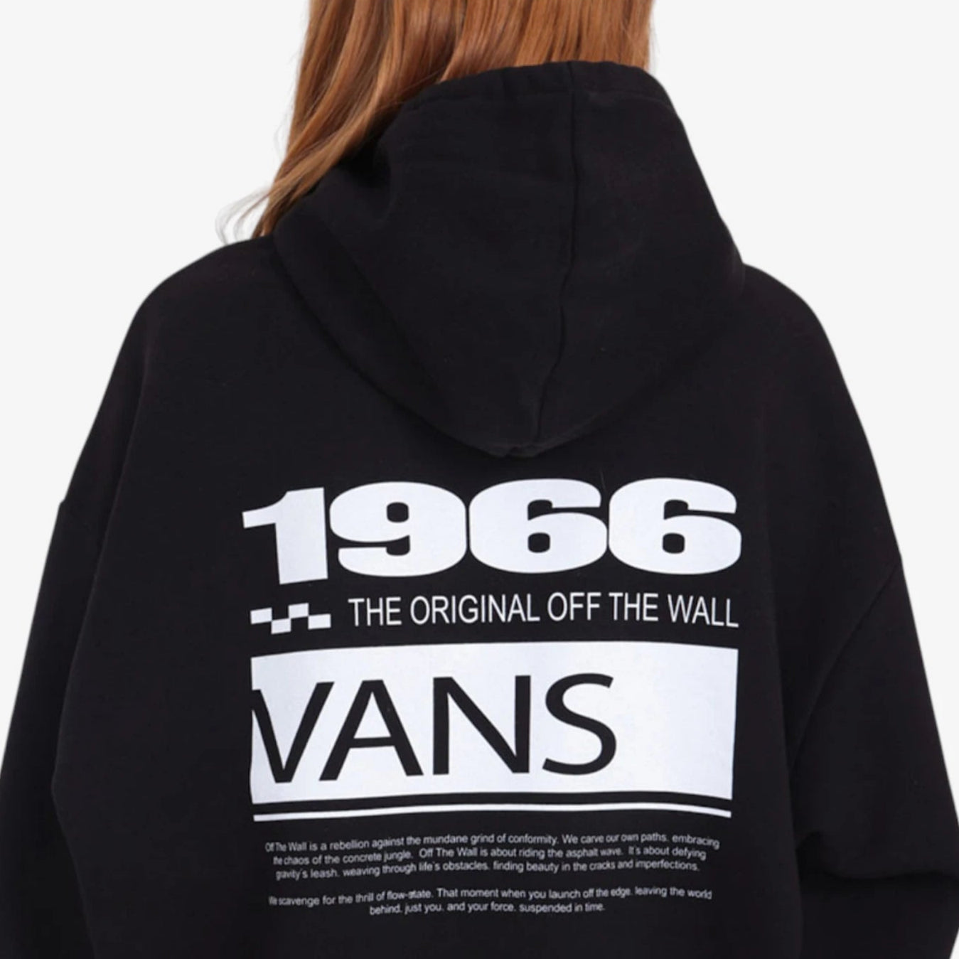 Vans Women's Oversized Black Hoodie - Cozy & Stylish Pullover for Casual Wear, Street Fashion & Everyday Comfort