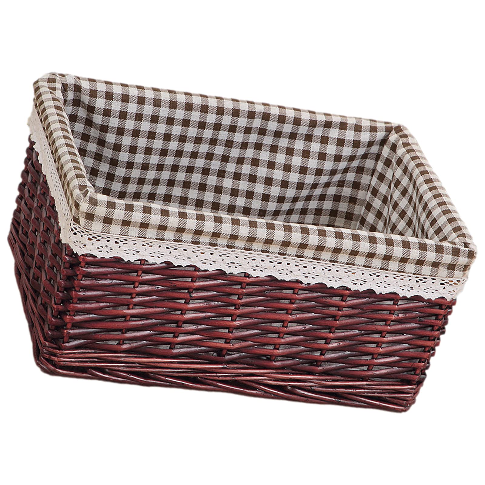 Rismart Handmade Wicker Storage Baskets - Natural Woven Decorative Organizing Bins for Bedroom, Bathroom, Shelf & Coffee Table - Perfect for Home Organization & Farmhouse Decor