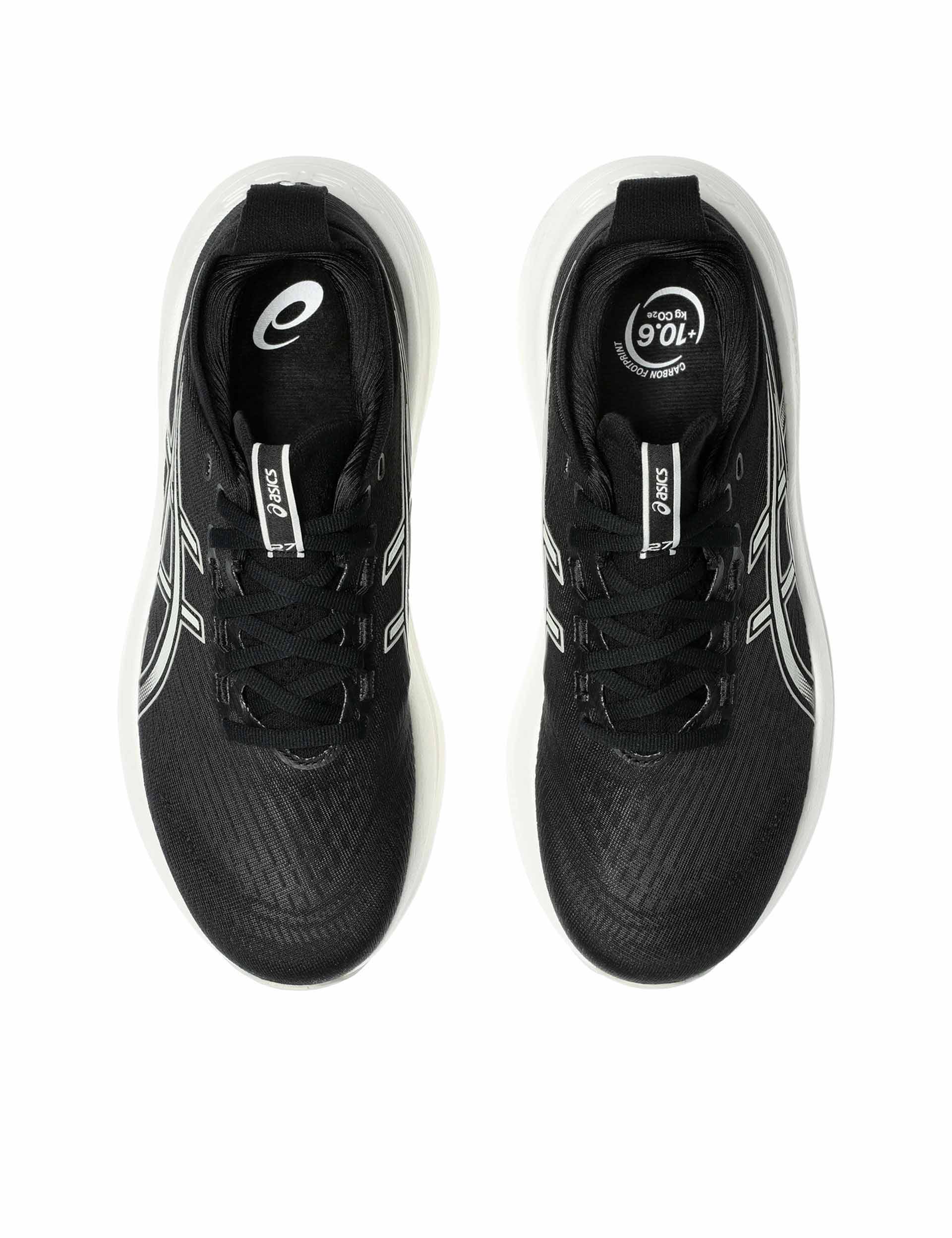 ASICS Gel-Nimbus 27 Running Shoes for Men - Black/Lake Grey - Lightweight Cushioned for Long-Distance Running & Marathon Training