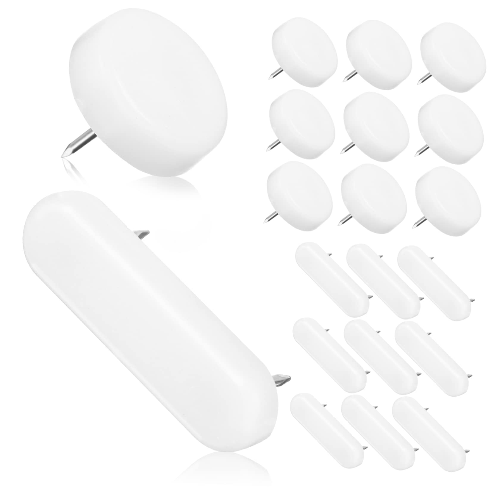 DOITOOL Nail Sliding Chair Fixing Accessories Kit - Double Head Needle Pins & Iron Sliding Rail for Stable Chair Repair - Perfect for Salon, Spa, and Home Nail Care Stations