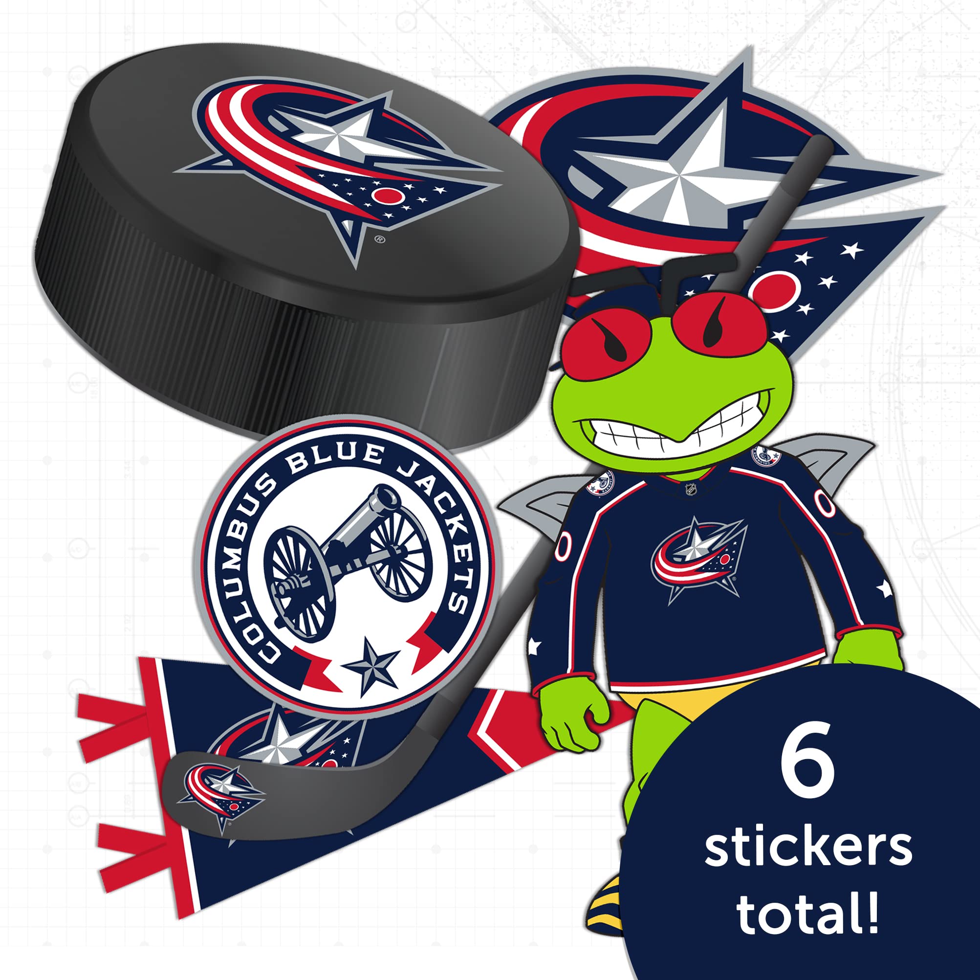 Columbus Blue Jackets NHL Team Desert Cactus Vinyl Decal Sticker - Waterproof Laptop, Water Bottle, Car, Scrapbook Decoration - Perfect for Hockey Fans & Sports Enthusiasts