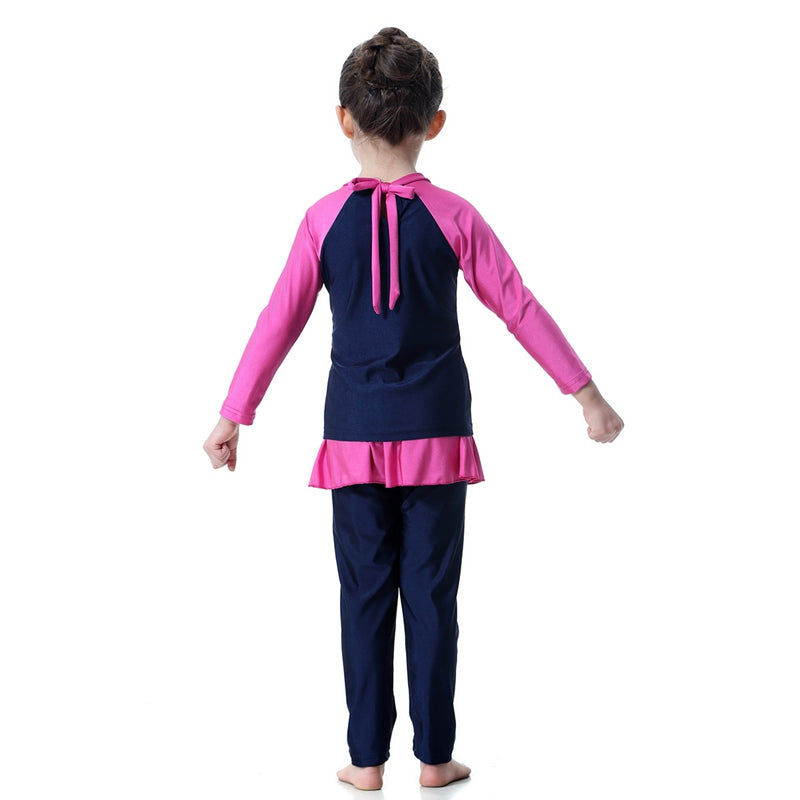3-Piece Girls Burkini Swimwear Set - Modest Muslim Swimsuits for Kids - Perfect for Beach, Pool & Water Activities