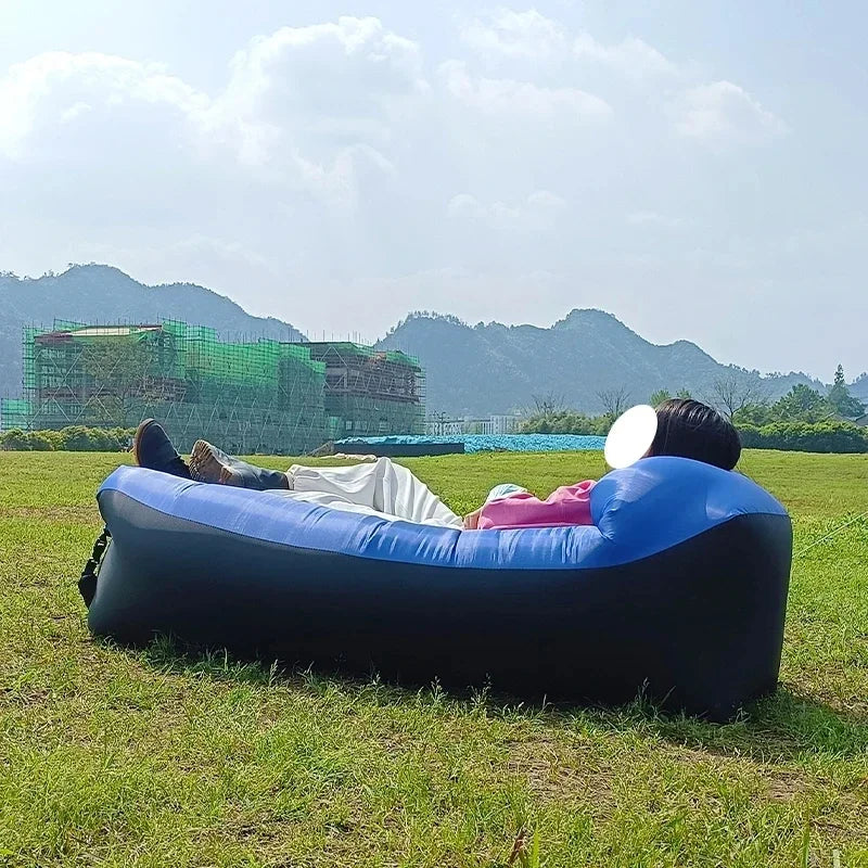Inflatable Lounger Air Sofa Chair - Portable Outdoor Couch for Camping, Beach, Picnics & Travel | Lightweight & Compact for Easy Carry | Perfect for Relaxing in Backyard, Park or Poolside