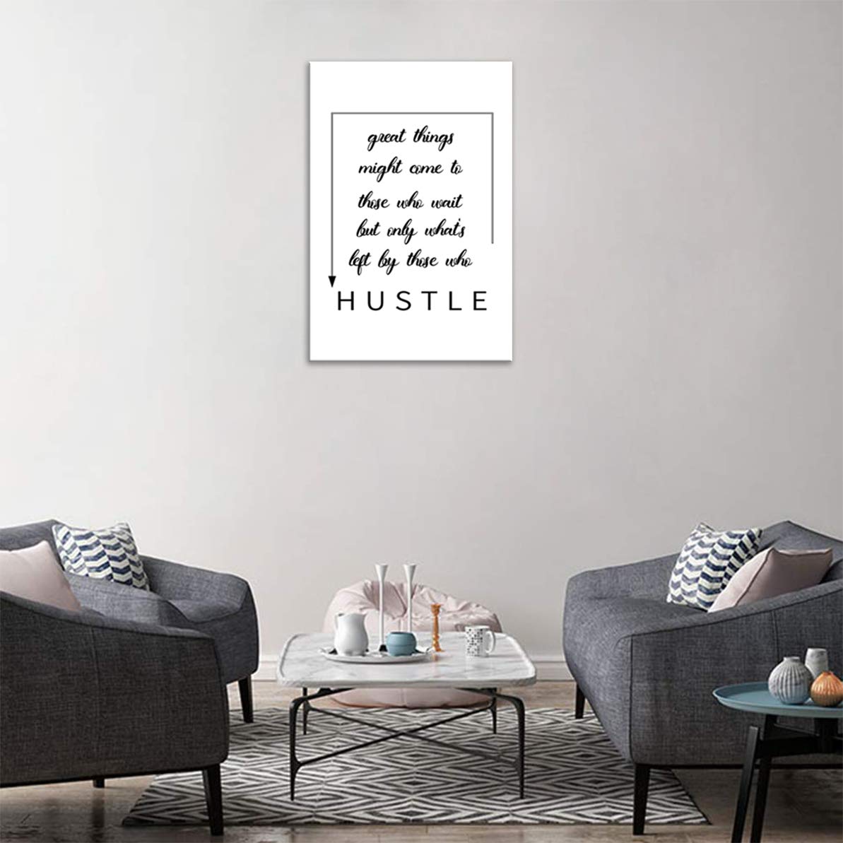 Inspirational Wall Art Canvas Print - Motivational Entrepreneur Quotes Poster for Office & Living Room Decor - Framed Ready to Hang - Perfect for Home Office, Workspace & Gift Giving