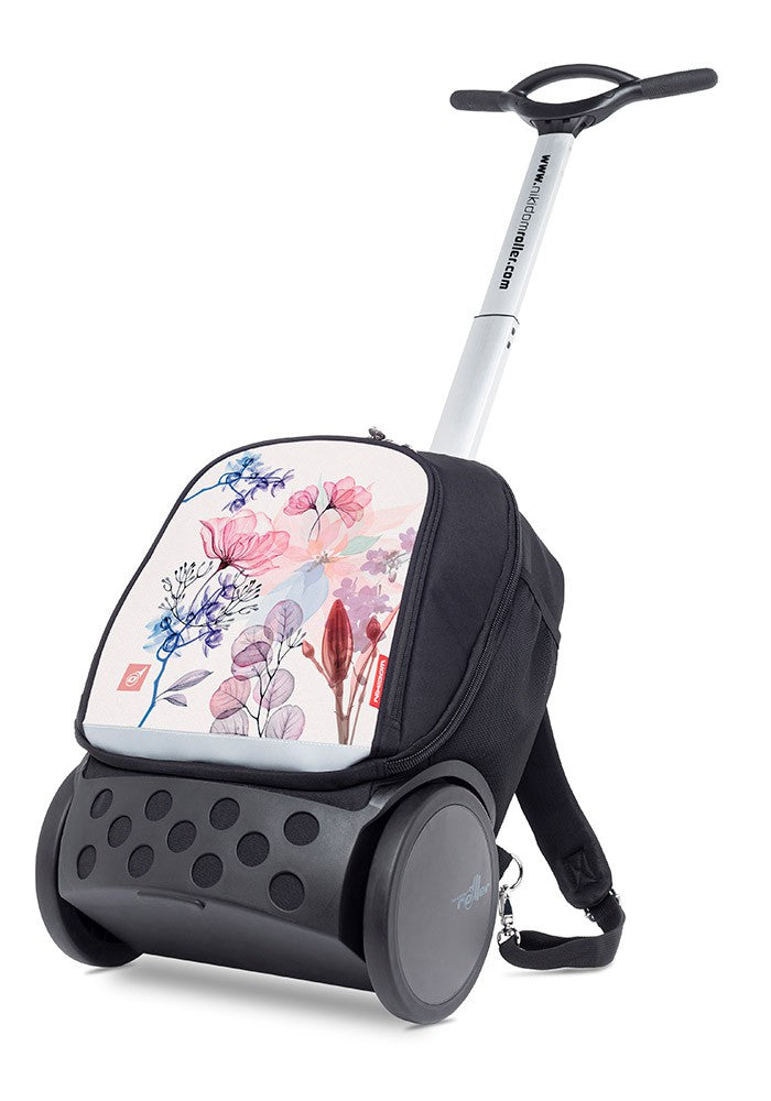 Nikidom Roller UP Trolley School Backpack - Lightweight Wheeled Travel Bag for Kids with Extendable Handle, Perfect for School, Travel & Daily Use | AQUARELLA Design