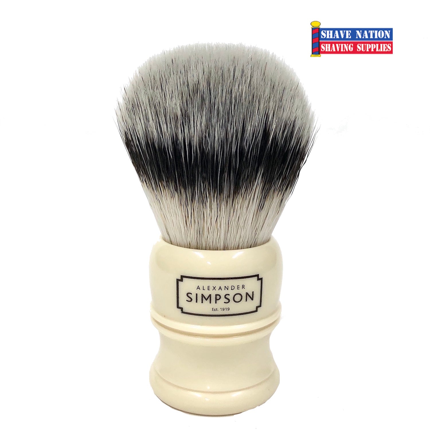 Simpsons Trafalgar Synthetic Shaving Brush for Men - Premium Soft Bristles for Smooth Shaving - Perfect for Wet Shaving, Travel & Grooming Kits