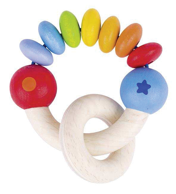 Heimess Rainbow Rattle - Colorful Baby Teether Toy for Sensory Development | Perfect for Newborns & Infants | Great for Playtime, Learning & Soothing