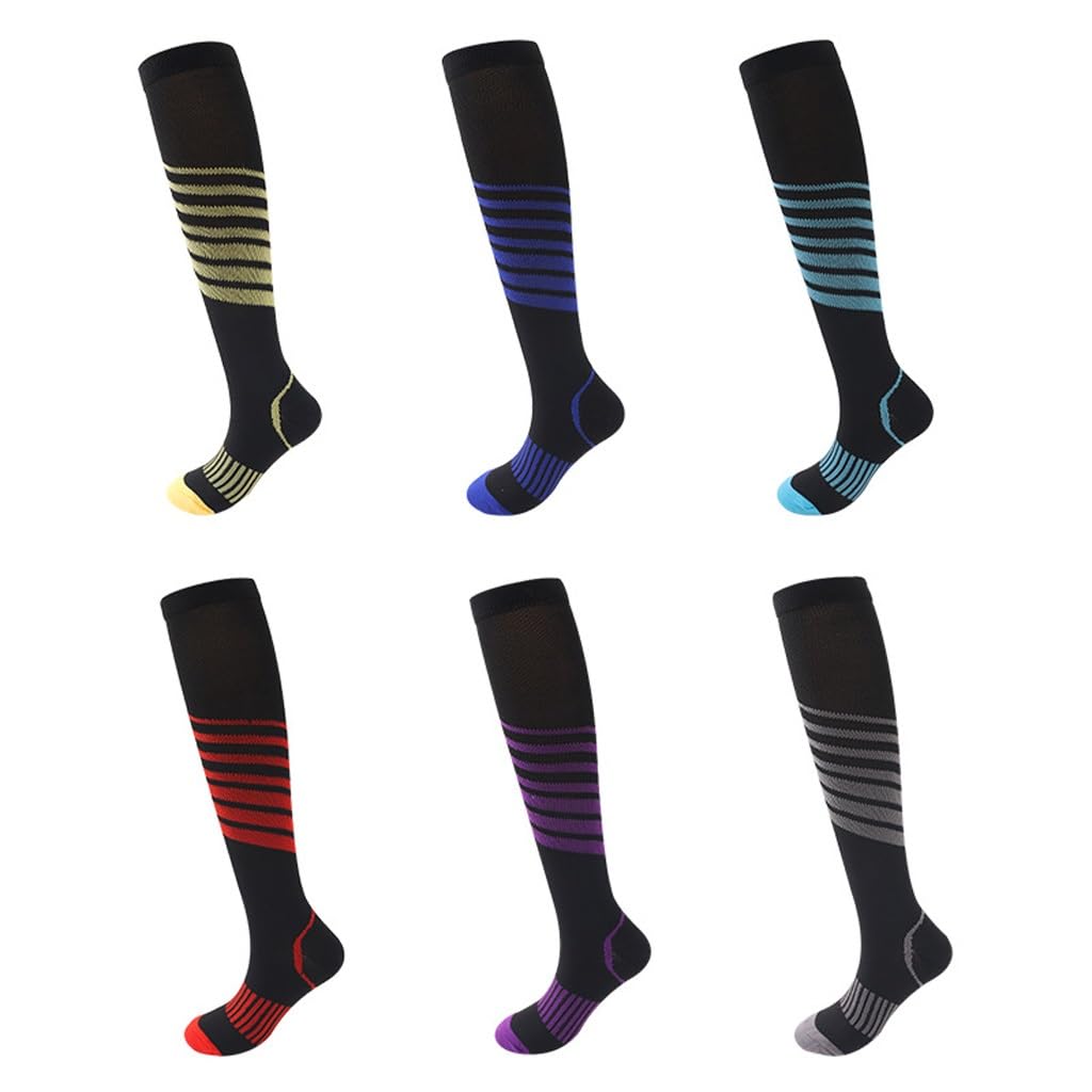 MaTeka Compression Sports Socks for Men & Women - Breathable Running Socks with Arch Support & Cushioning - Ideal for Marathon, Gym Workout & Athletic Performance